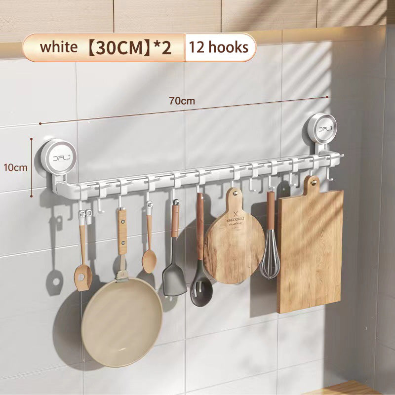 suction cups towel bar with 12 hooks