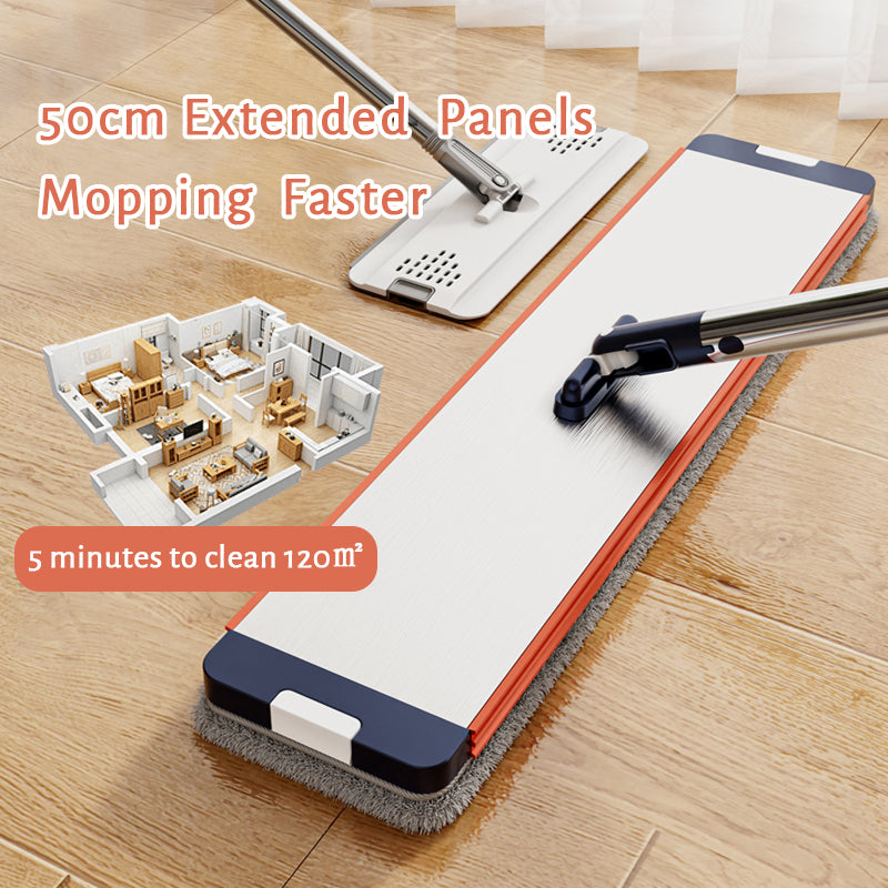 Tidytech flat mop with clean and dirty water bucket set