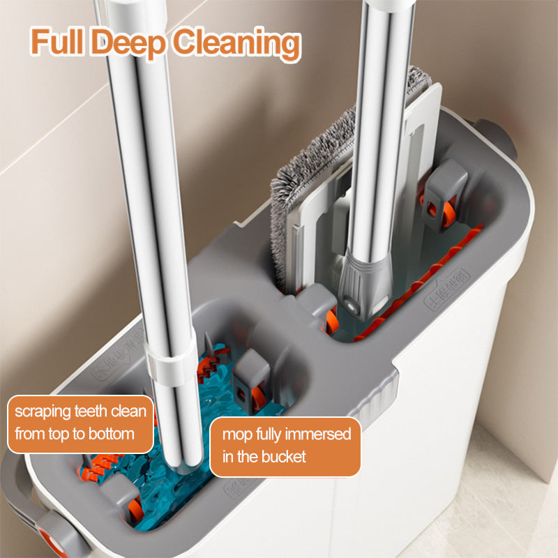 Tidytech microfiber flat mop with naroow bucket