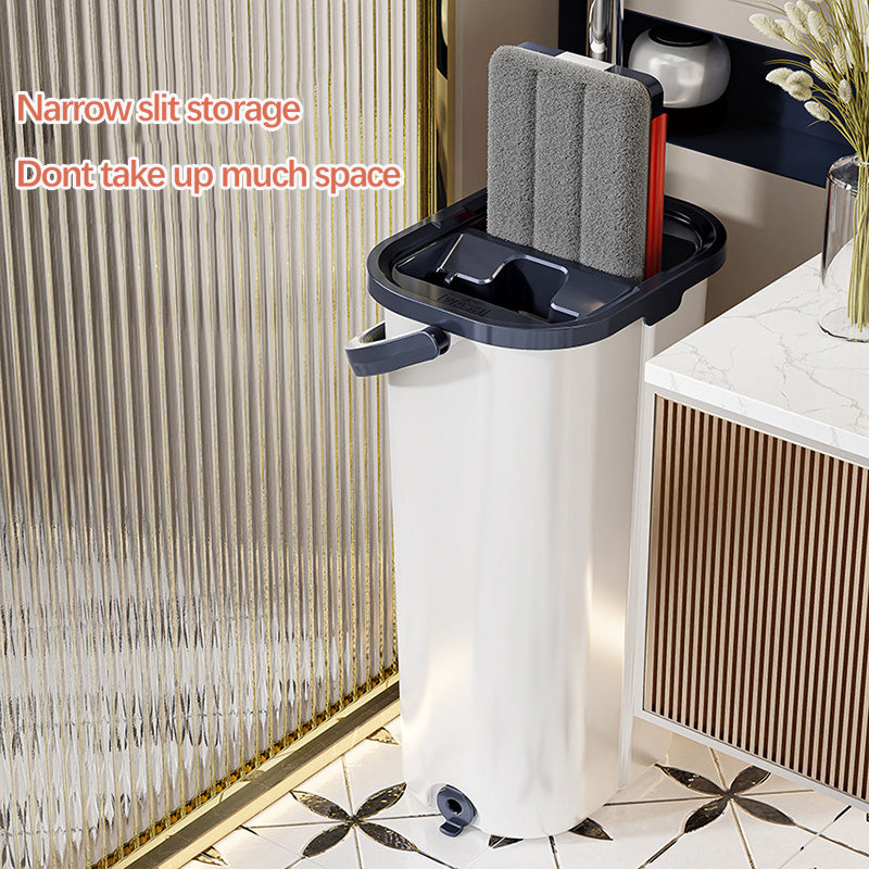 Tidytech flat mop with clean and dirty water bucket set