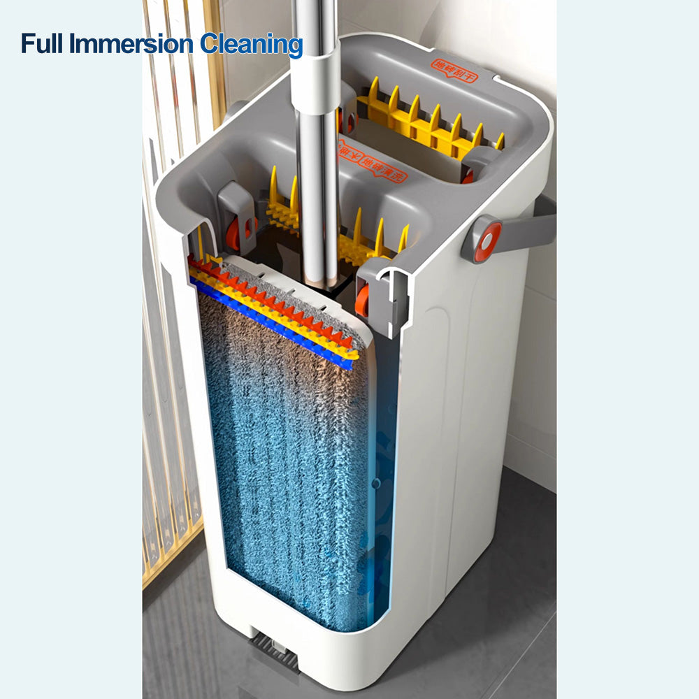 Tidytech flat floor mop and bucket set