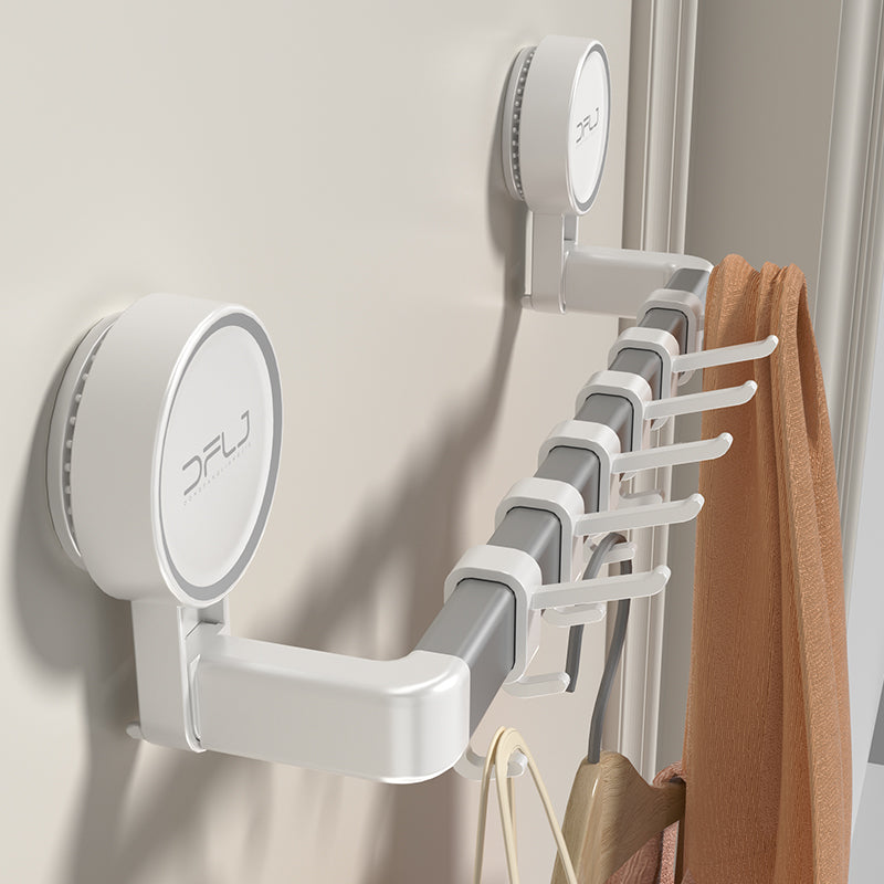 suction cup towel rack with 6 hooks