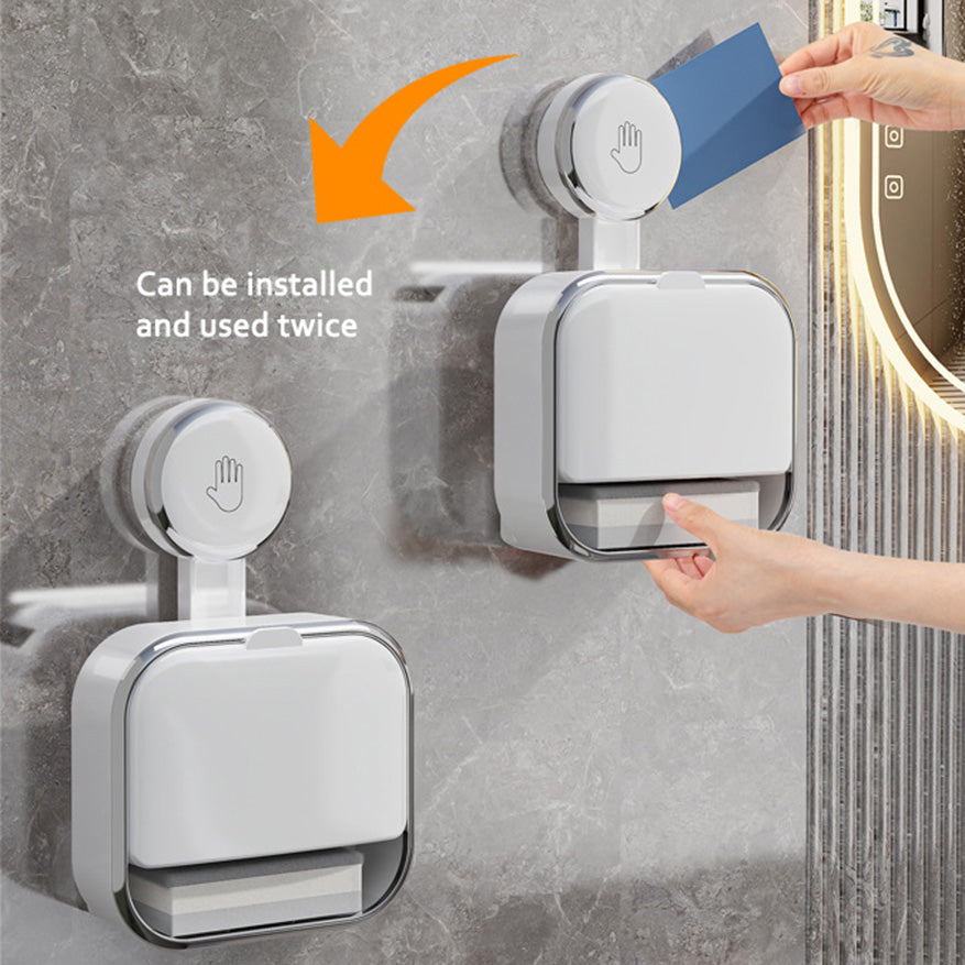 wall mounted soap dish holder flip top soap boxes