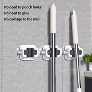 wall mounted mop and broom hooks holder