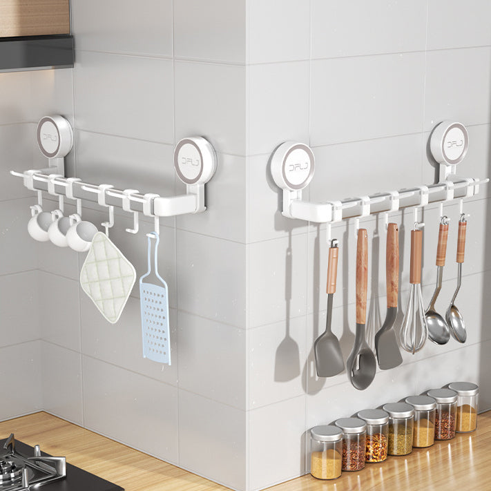 suction cup towel rack with 6 hooks