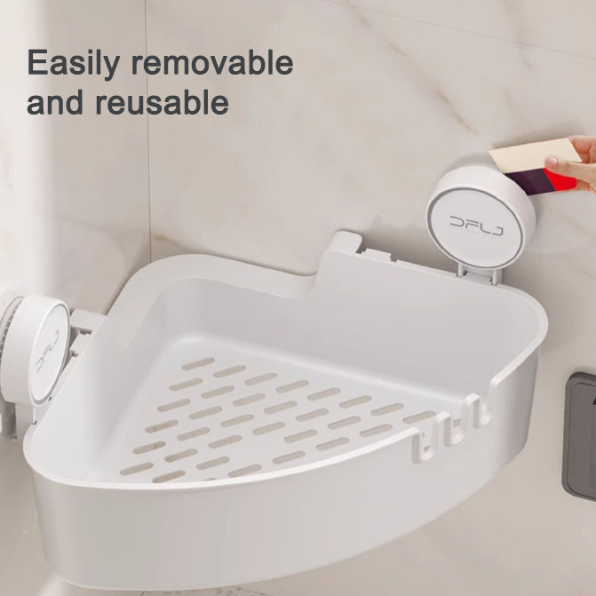 suction cup triangle bathroom shower corner shelf