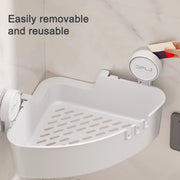 suction cup triangle bathroom shower corner shelf