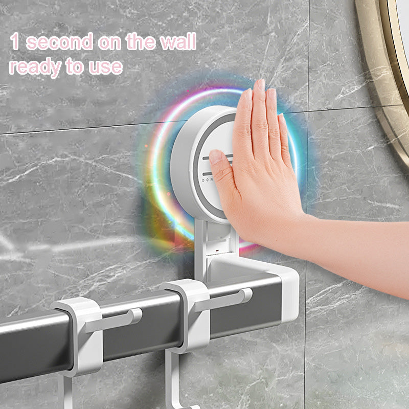 suction cups towel bar with 12 hooks