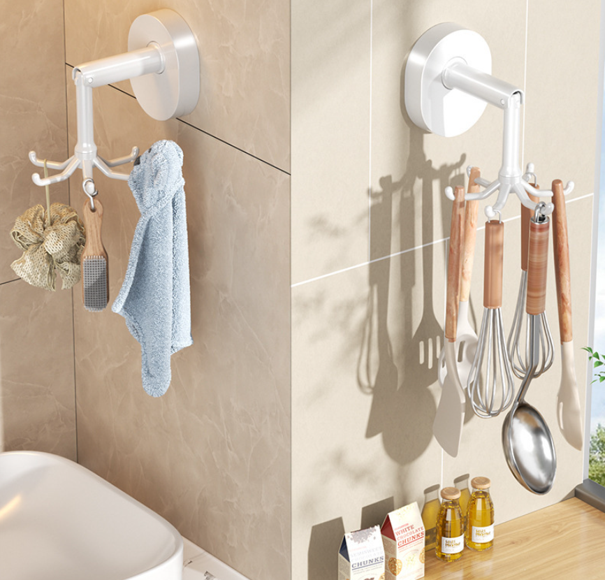 360 rotating foldable folding wall hooks