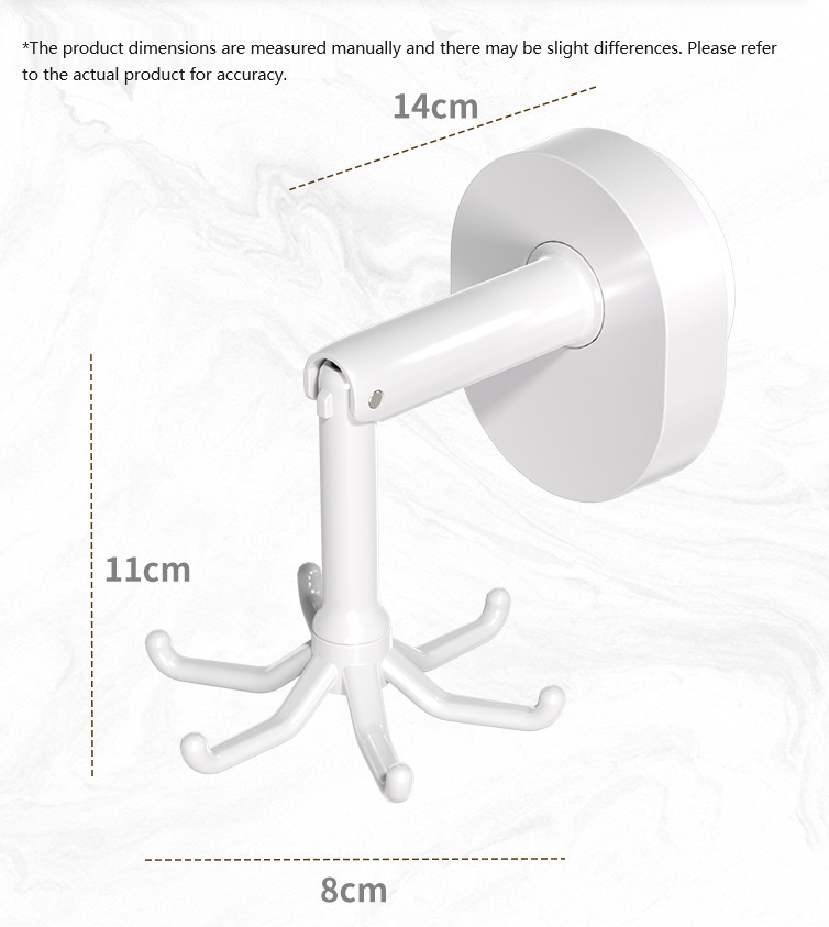 360 rotating foldable folding wall hooks