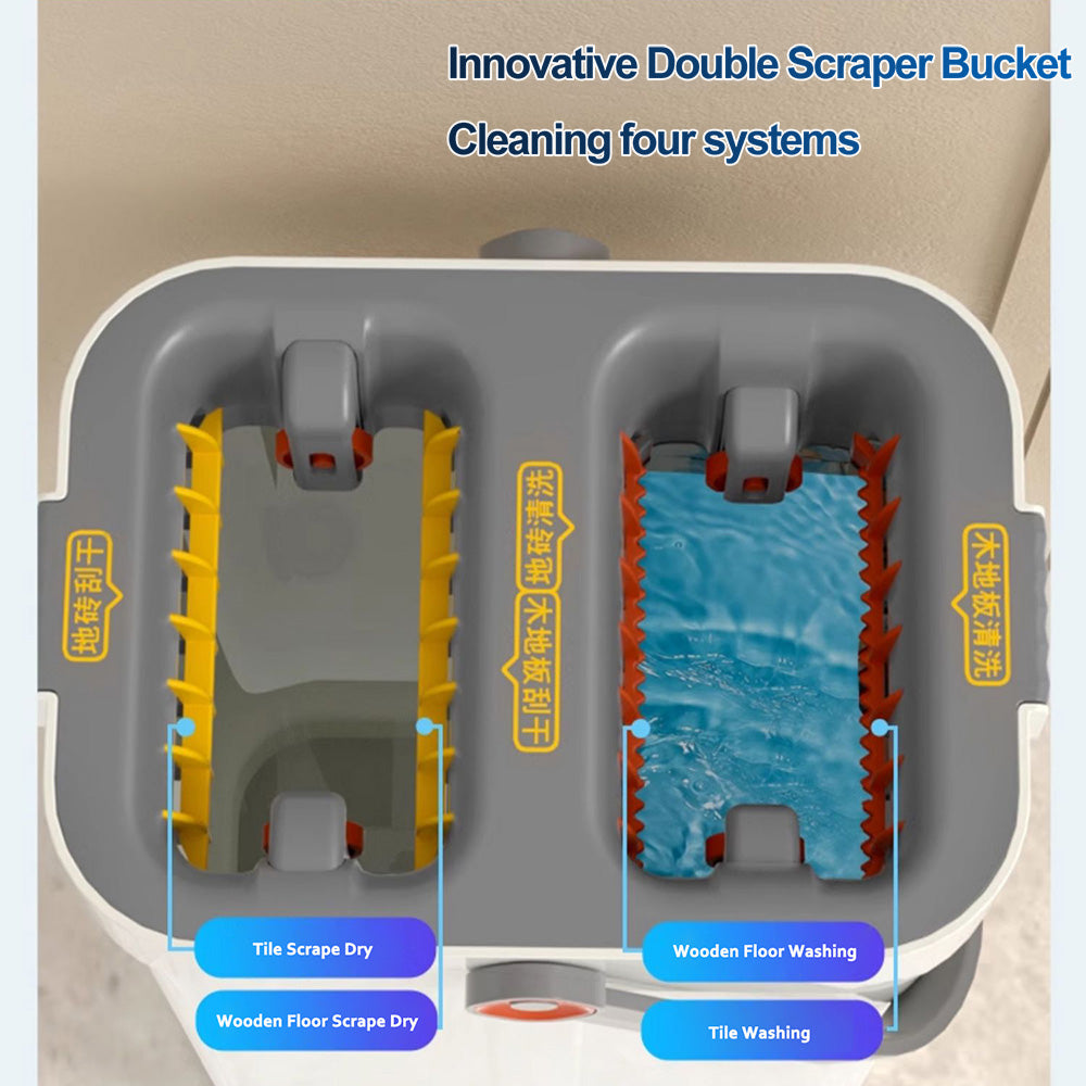 Tidytech flat floor mop and bucket set