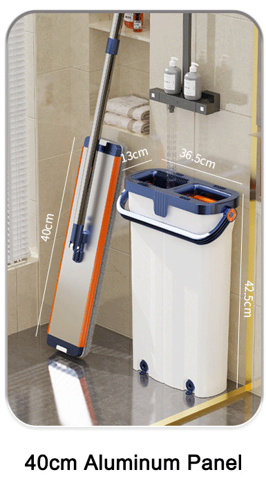 Tidytech flat mop and bucket with wringer set