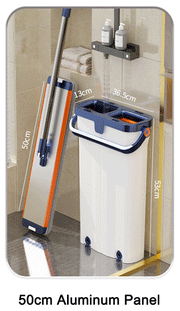 Tidytech flat mop and bucket with wringer set