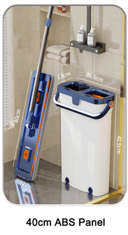 Tidytech flat mop and bucket with wringer set