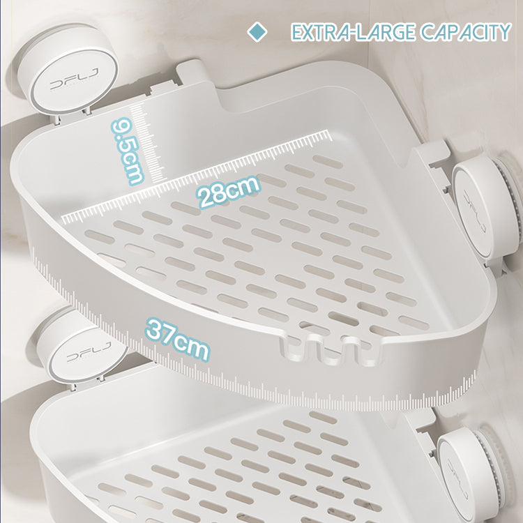 suction cup triangle bathroom shower corner shelf