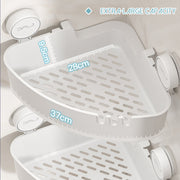 suction cup triangle bathroom shower corner shelf