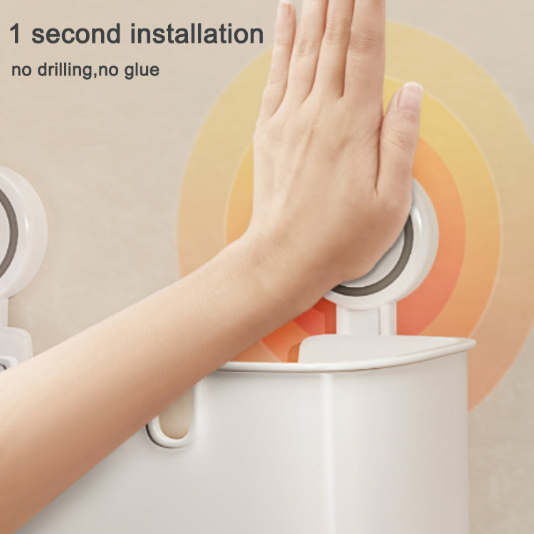 suction cup wall mounted plastic bathroom shower shelf