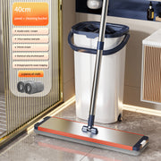Tidytech flat mop with clean and dirty water bucket set