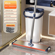 Tidytech flat mop with clean and dirty water bucket set