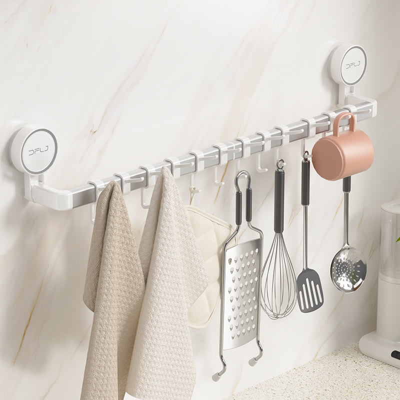 suction cups towel bar with 12 hooks