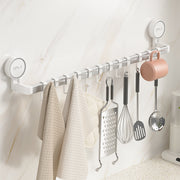 suction cups towel bar with 12 hooks