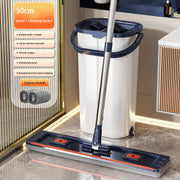 Tidytech flat mop with clean and dirty water bucket set