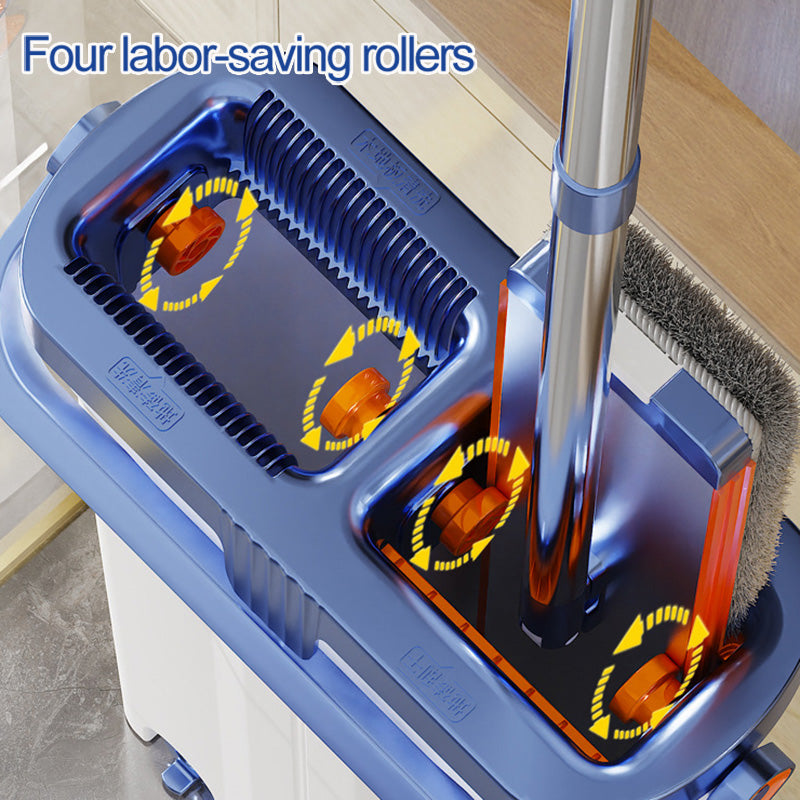 Tidytech flat mop and bucket with wringer set
