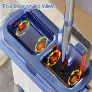 Tidytech flat mop and bucket with wringer set