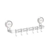 suction cup towel rack with 6 hooks