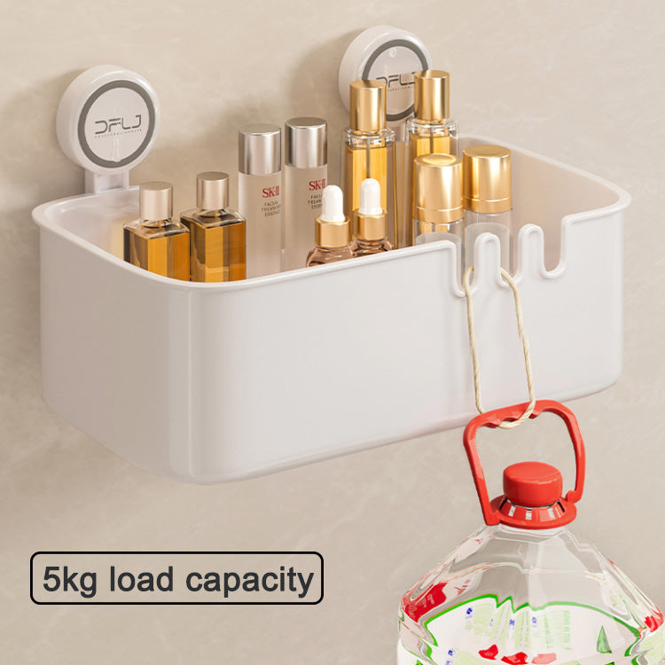 suction cup wall mounted plastic bathroom shower shelf