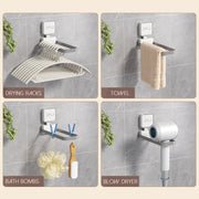wall mounted foldable towel cloth hanger storage rack