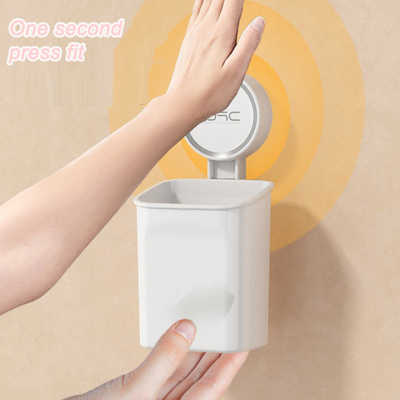white toothbrush holder wall mount storage boxes bin