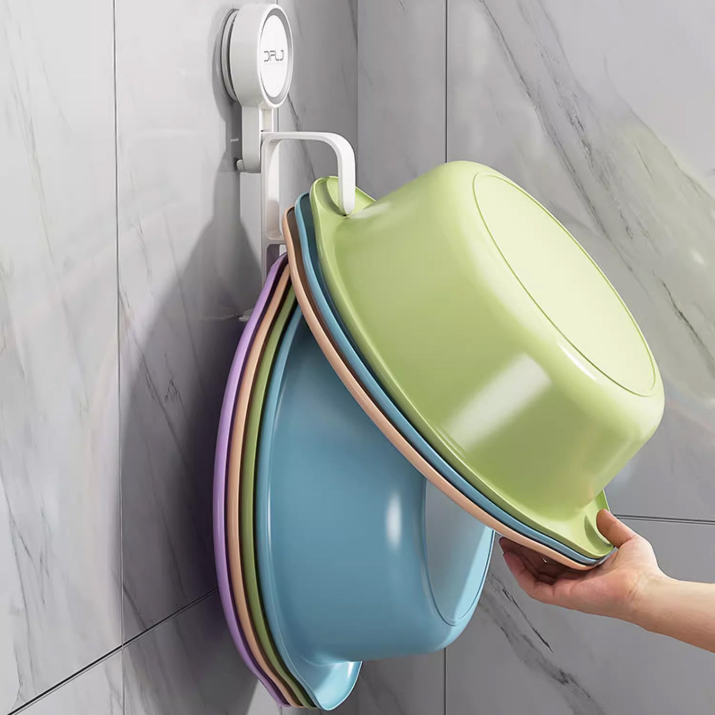 double layer washbasin wall holder wash basin hook