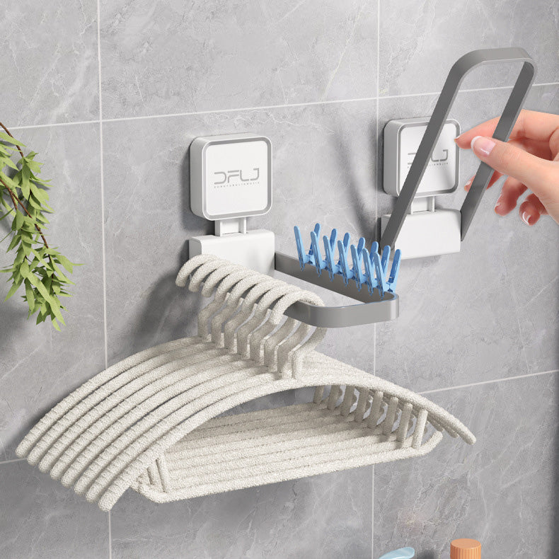 wall mounted foldable towel cloth hanger storage rack