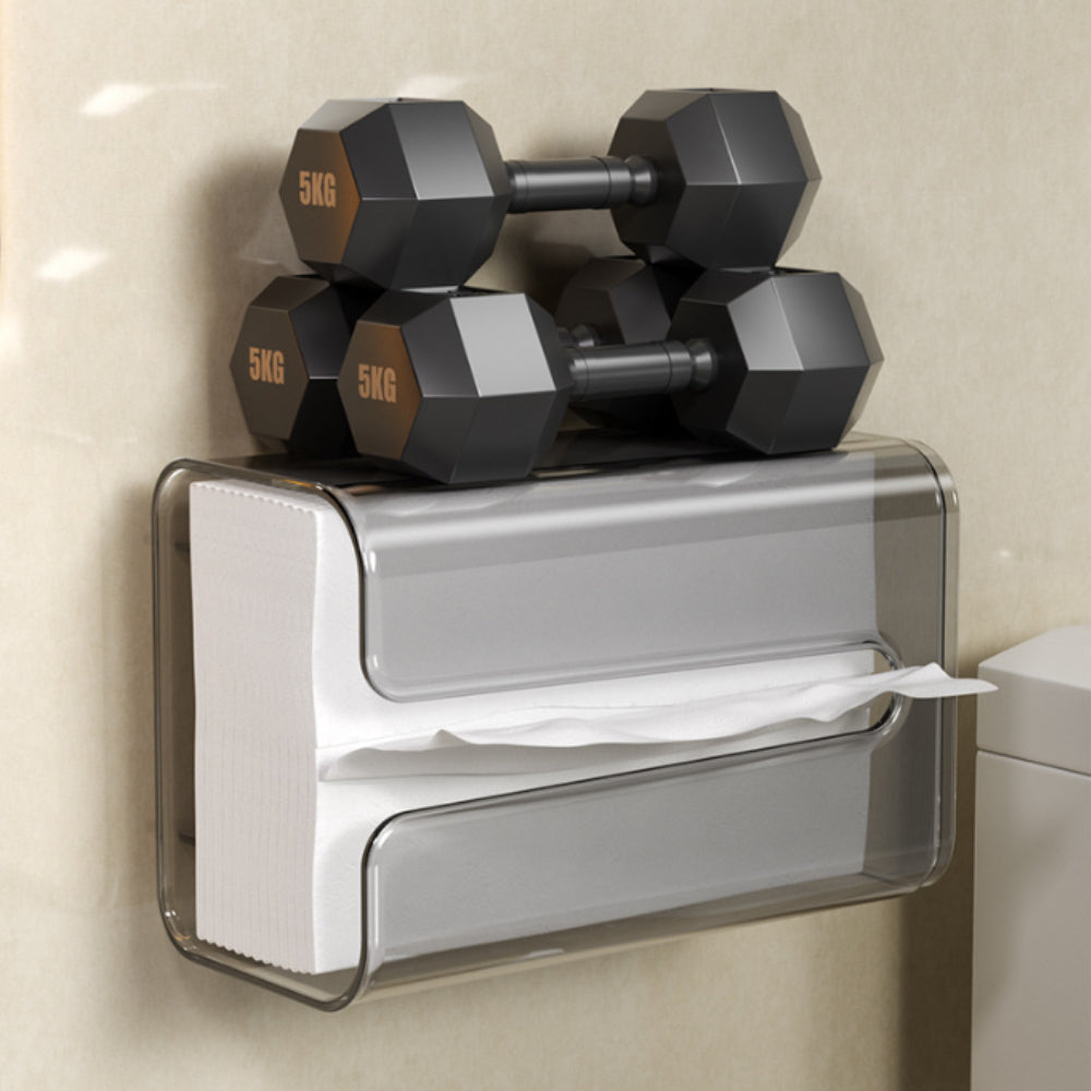 vacuum suction wall mounted clear facial tissue box covers