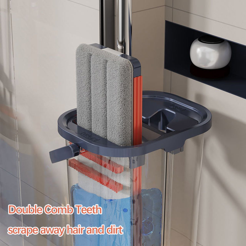 Tidytech flat mop with clean and dirty water bucket set